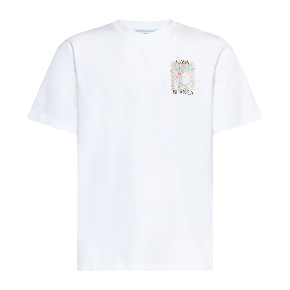 Casablanca Mushroom Goddess Print T-shirt White Heren