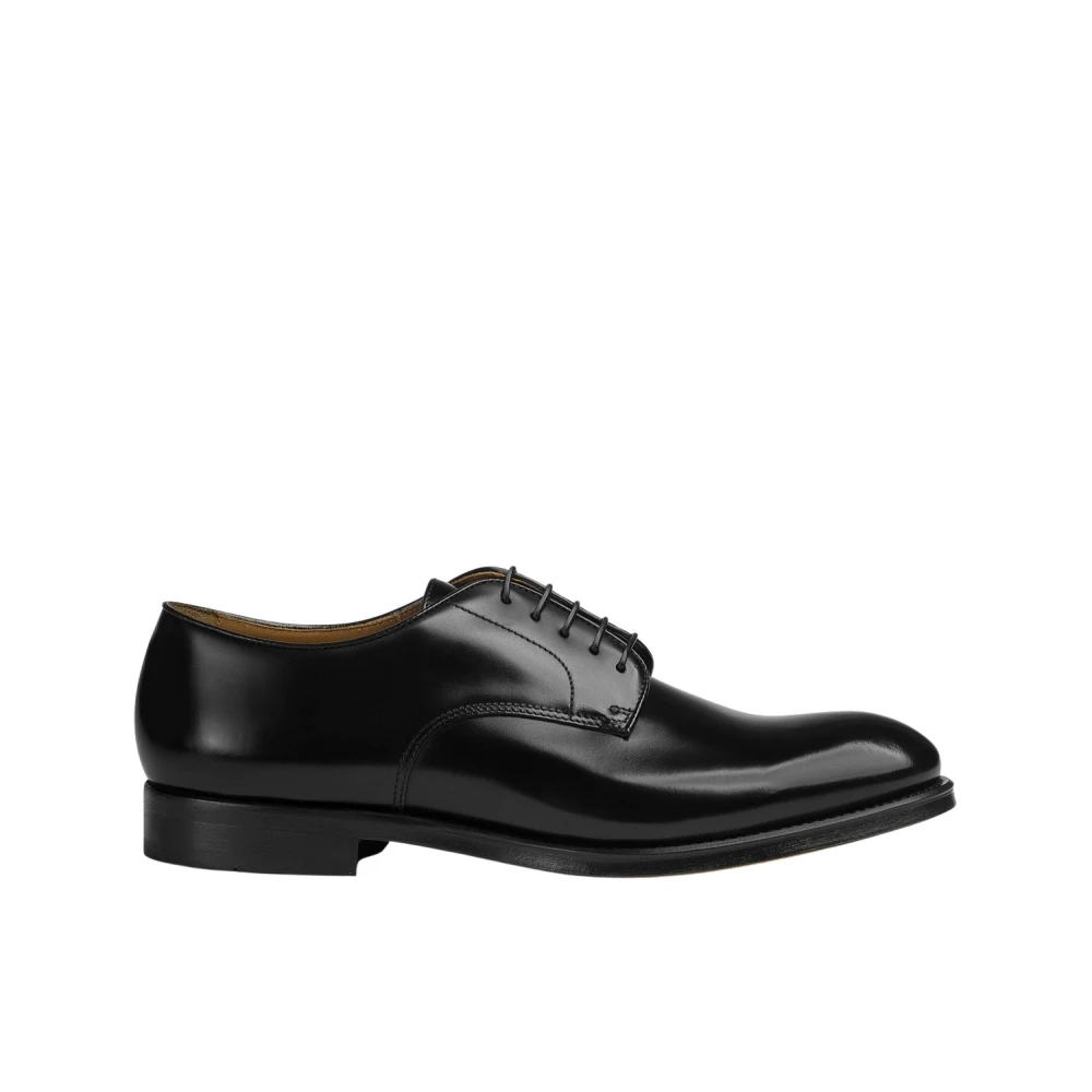 Doucal's Men's Black Dress Shoes, 6 Uk, Leather Derby Lace-Up
