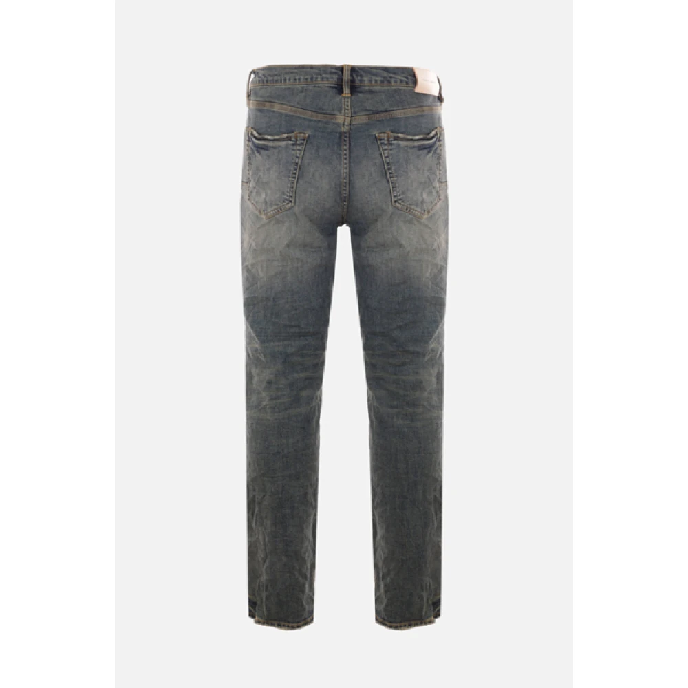 Purple Brand Slim-Fit Denim Jeans in Indigo met Distressed Effect Blue Heren