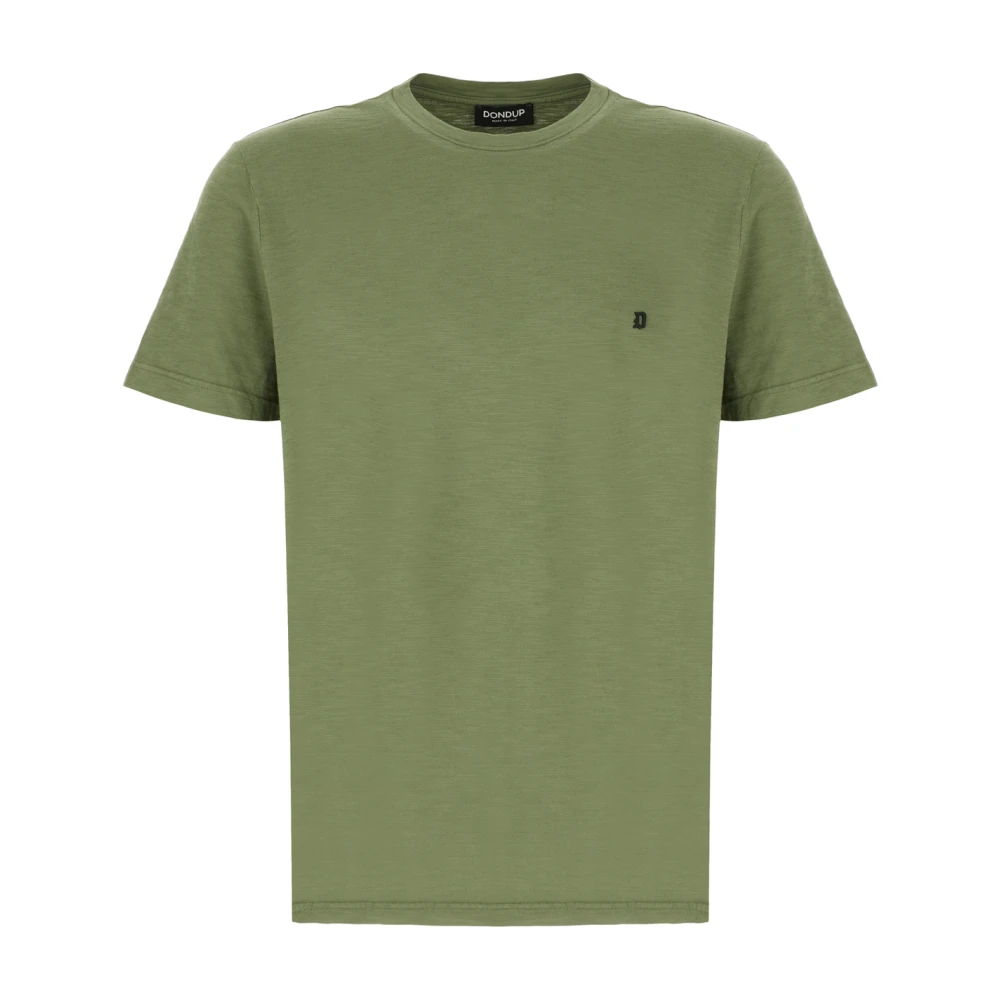 Dondup Casual Katoenen T-Shirt voor Mannen Green Heren
