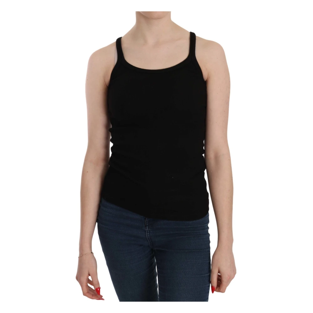 Pink Memories Elegante mouwloze spaghetti band top Black Dames