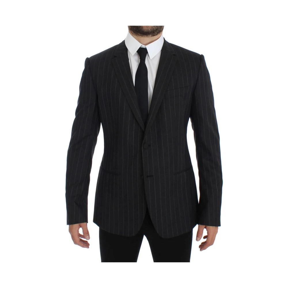 Dolce & Gabbana Mannelijk Grijs Kostuums Heren, L, Wol, Formal Blazers