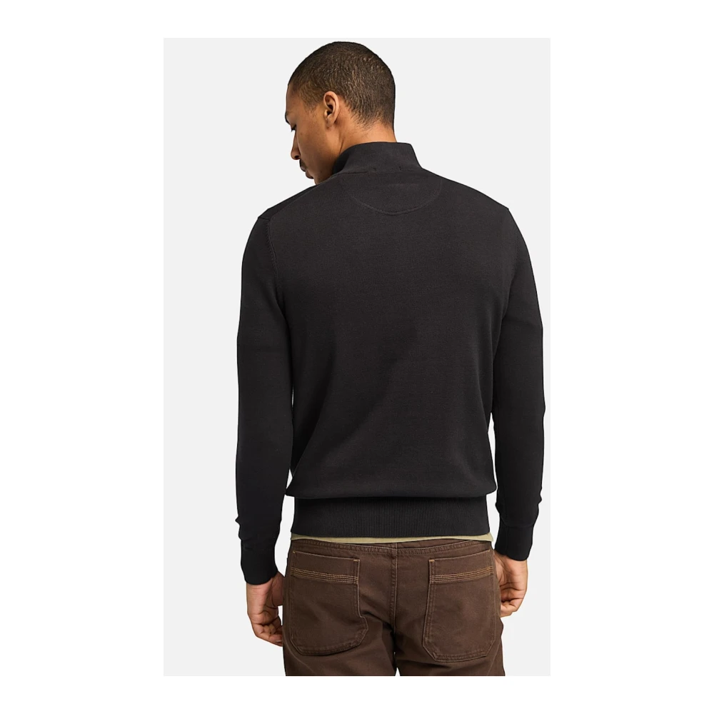 Timberland Kwart Zip Hoge Hals Trui Black Heren