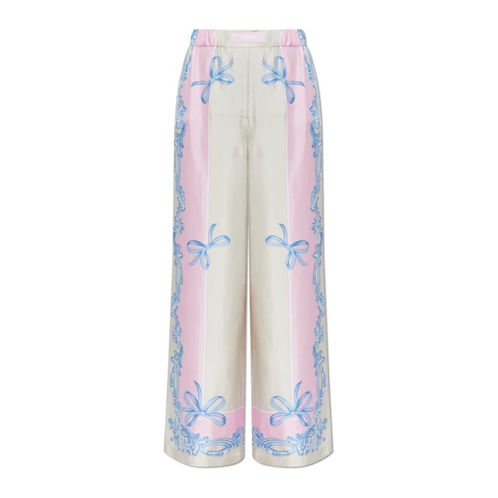 Versace Zijden loszittende broek Multicolor Dames