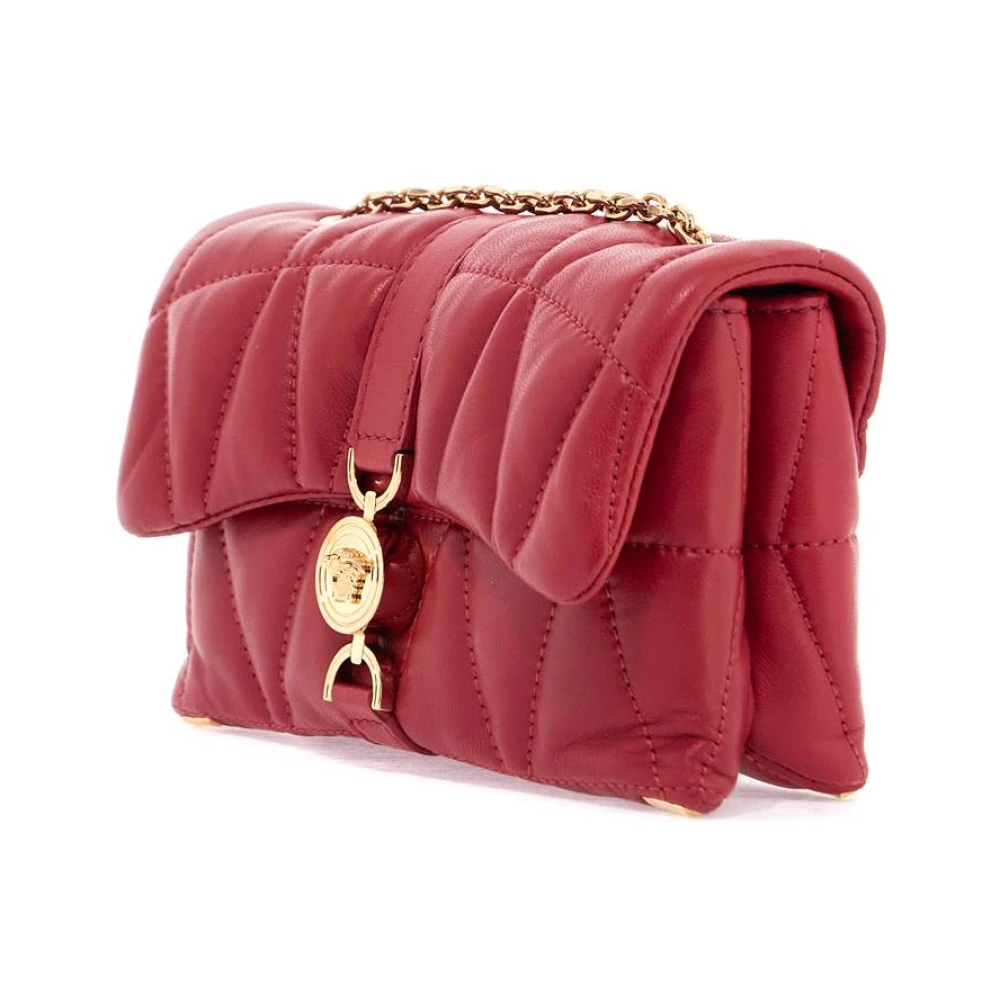 Versace Gewatteerde Nappa Leren Mini Tas Red Dames