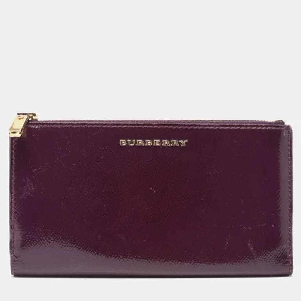Burberry Vintage Pre-owned Leather wallets Purple Dames