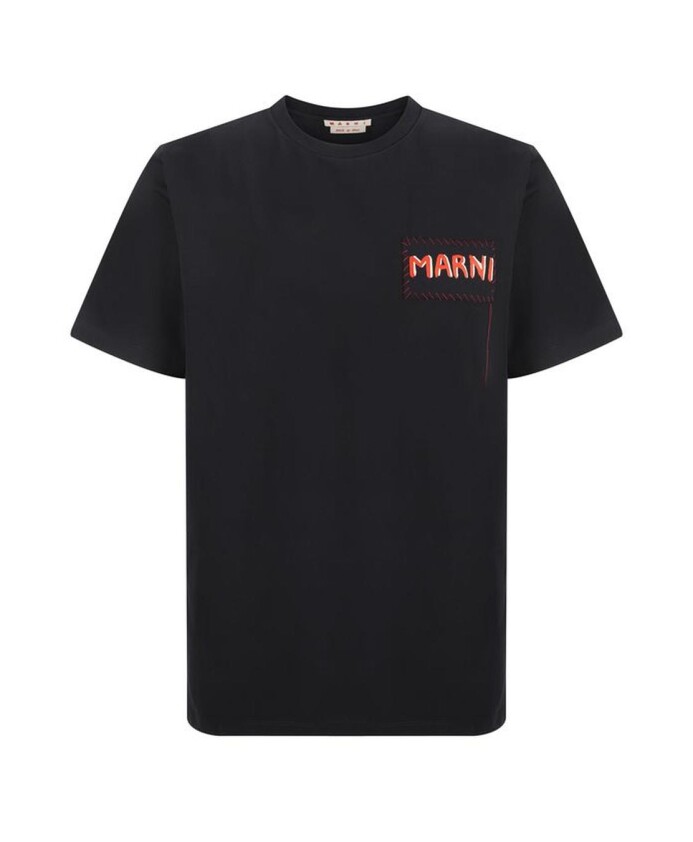 monogramme-brode-t-shirt-en-coton-col-rond