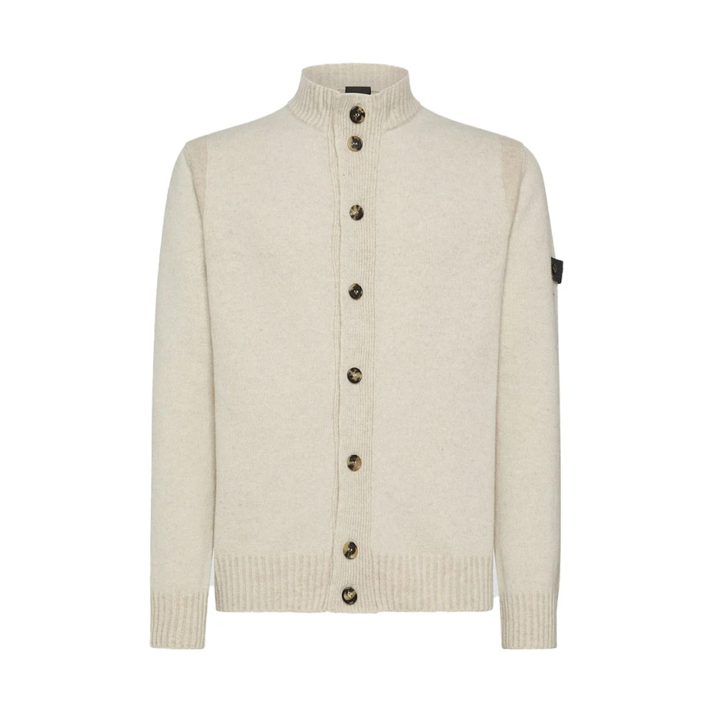 Peuterey Heren Cardigan Wol Trui Beige Heren