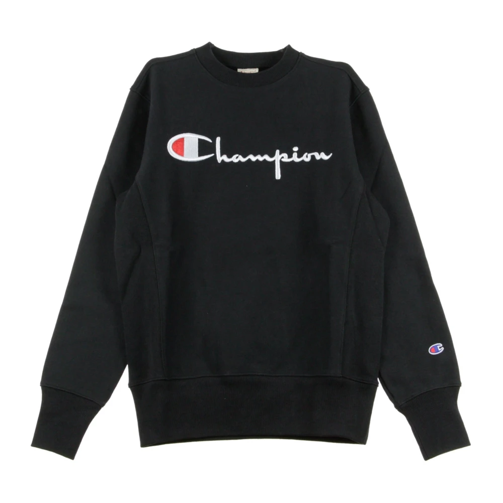 Champion Men's Black Sweatshirts, L, Crewneck Sweatshirt