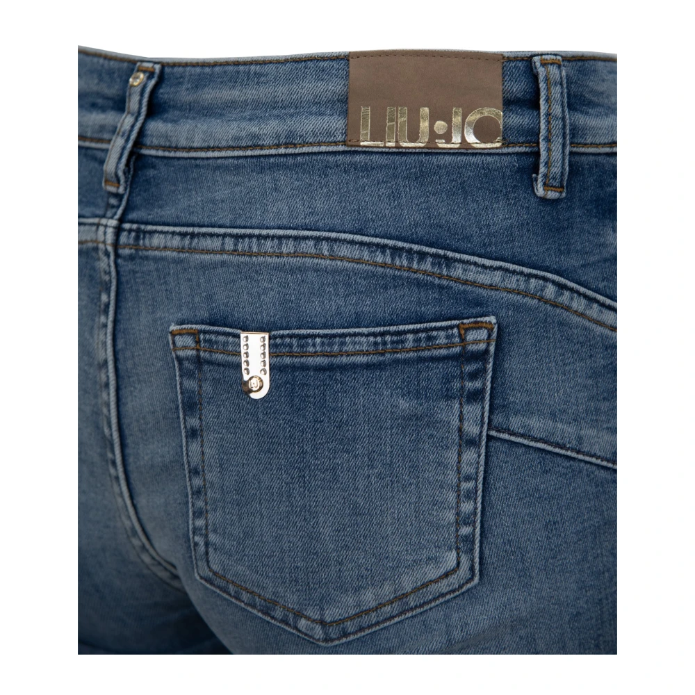 Liu Jo Dames Jeans met Rits en Knoop Blue Dames