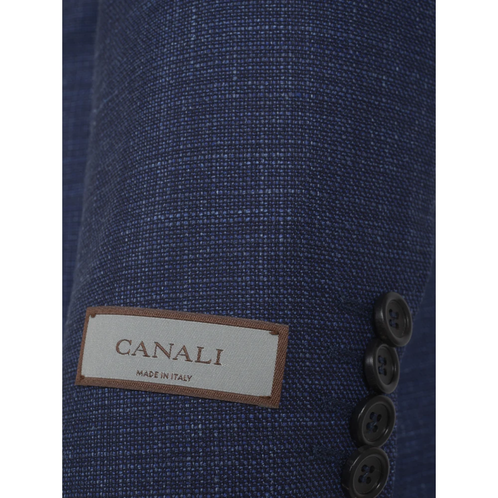 Canali Blauwe Jassen met Voering Blue Heren