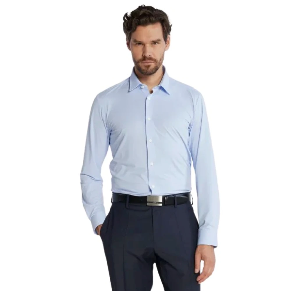 Hugo Boss Slim Fit Stretch Overhemd Blue Heren