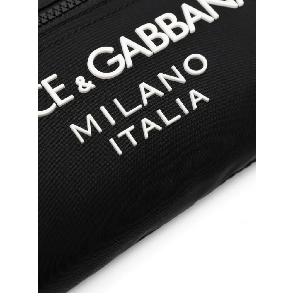 Dolce & Gabbana Geëmbosteerd Logo Heuptasje Black Heren