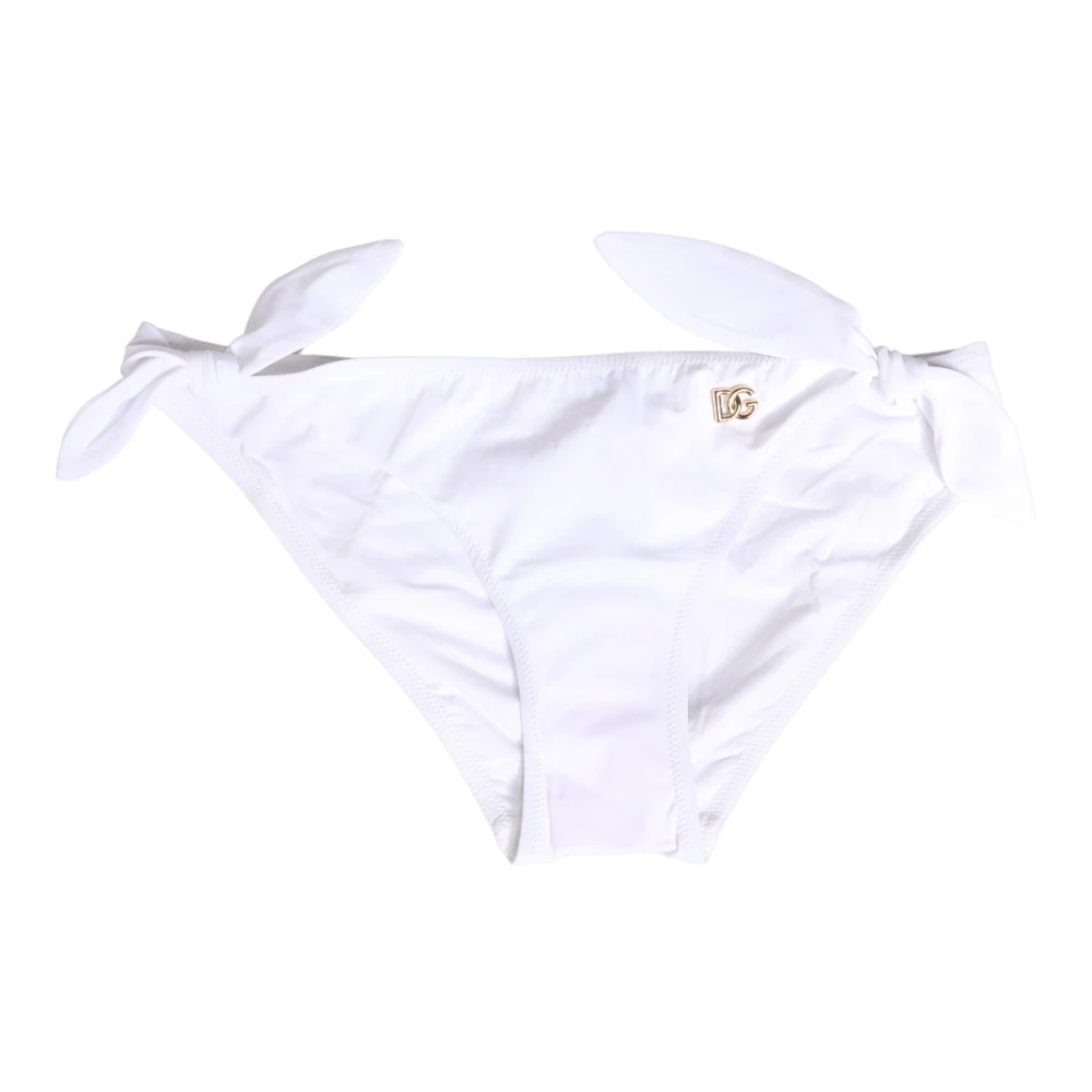 Dolce & Gabbana Women's White Logo Plaque Bikini Bottom - Bikinis - Xs - Swimwear