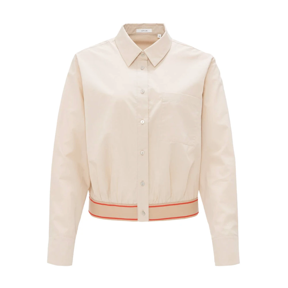 Opus Blouse met lange mouwen en Fapani Beige Dames