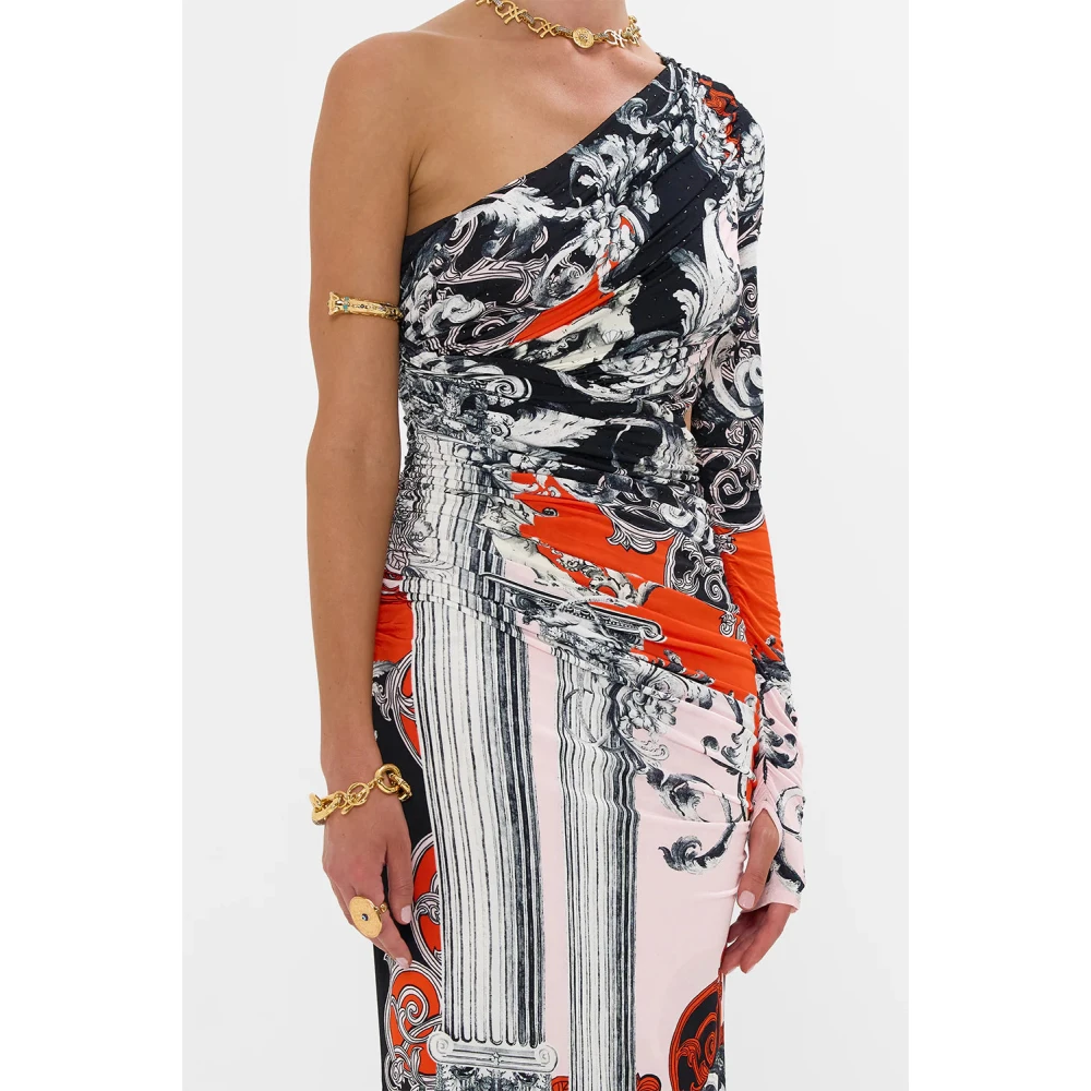 Camilla Medusa One Shoulder Cut Out Jurk Multicolor Dames
