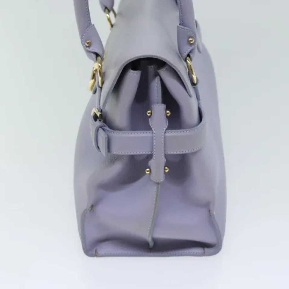 Salvatore Ferragamo Pre-owned Leather handbags Purple Dames