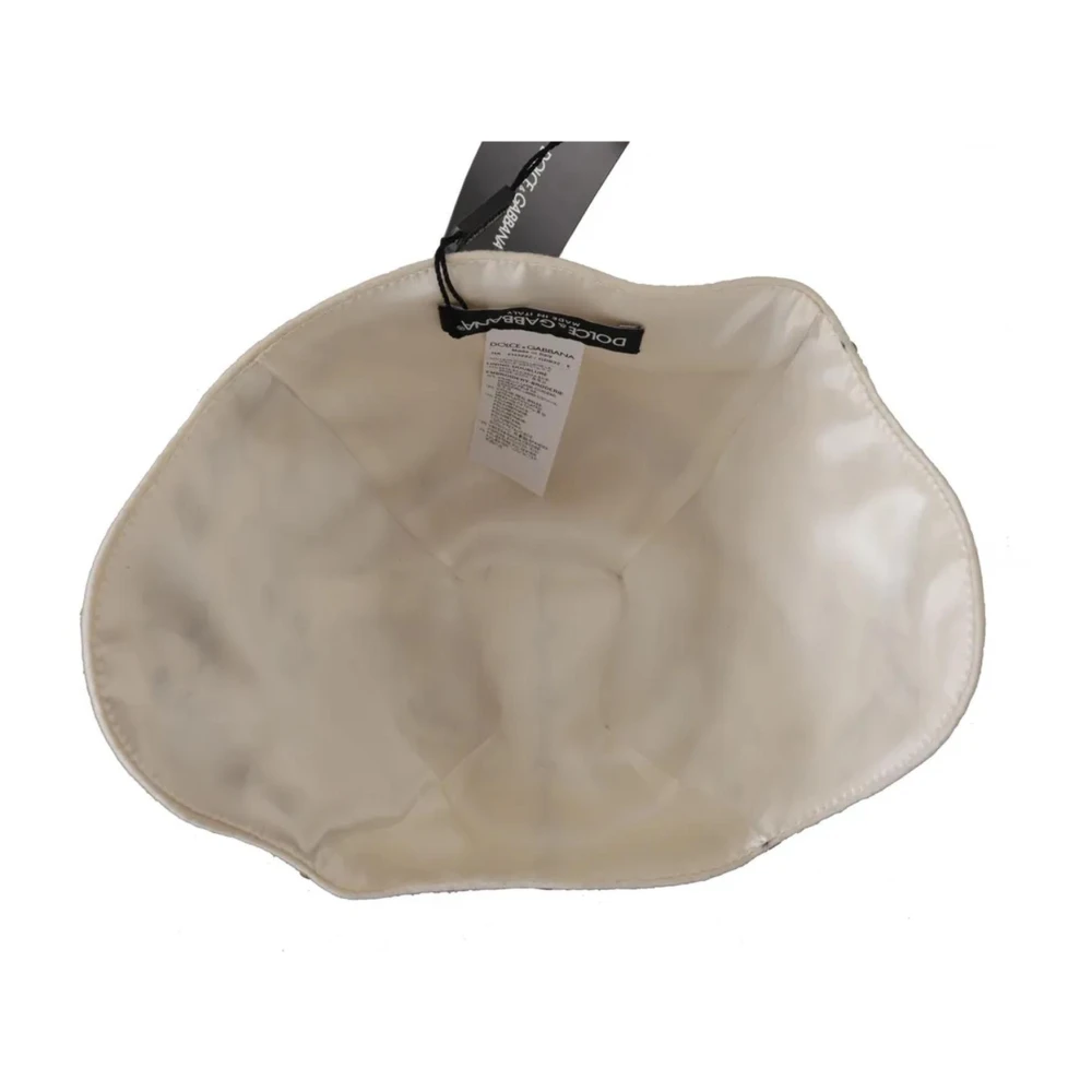 Dolce & Gabbana Geborduurde Cameo Broche Wollen Hoed Beige Dames