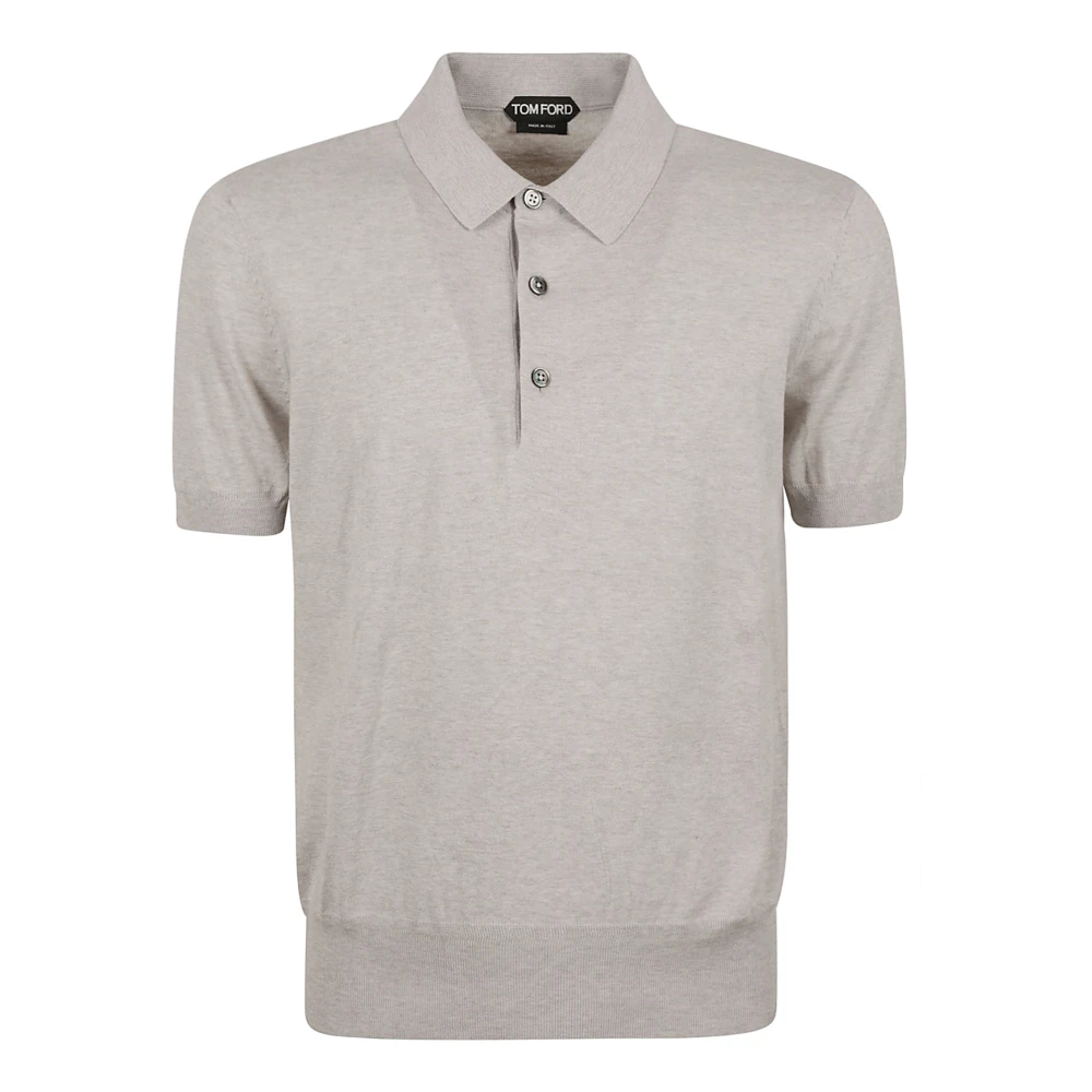 Tom Ford Grijze Katoenen Polo's en Poloshirts Gray Heren
