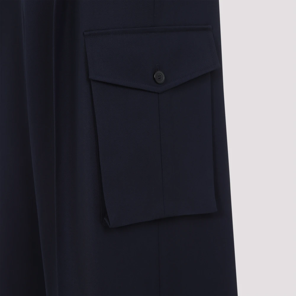Dries Van Noten Stijlvolle Tris Broek voor Mannen Blue Heren