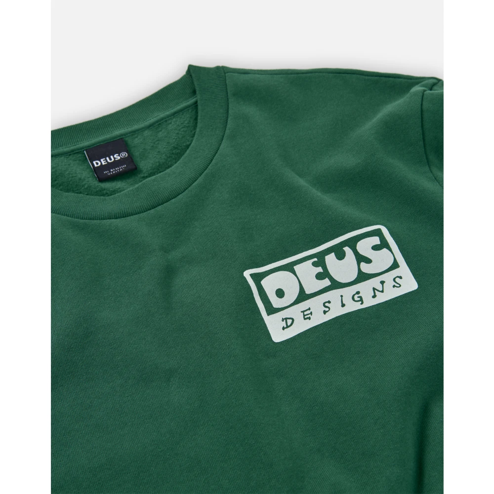 Deus Ex Machina Groene trui met achterprint Green Heren