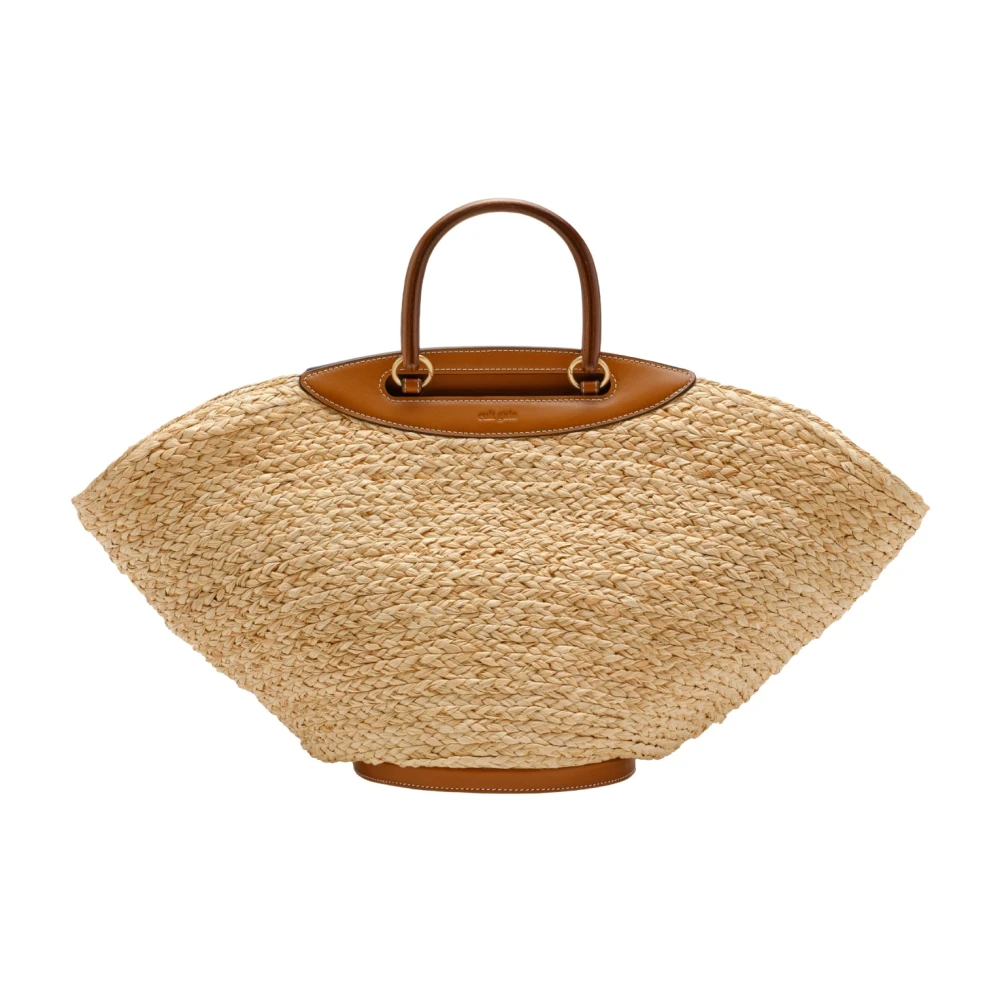 Cult Gaia Beige Fan-Shaped Woven Tote - Female - Handbags - One Size - Bags