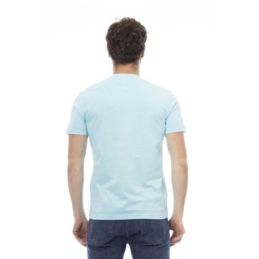 Baldinini T-shirt met korte mouwen en ronde hals Blue Heren