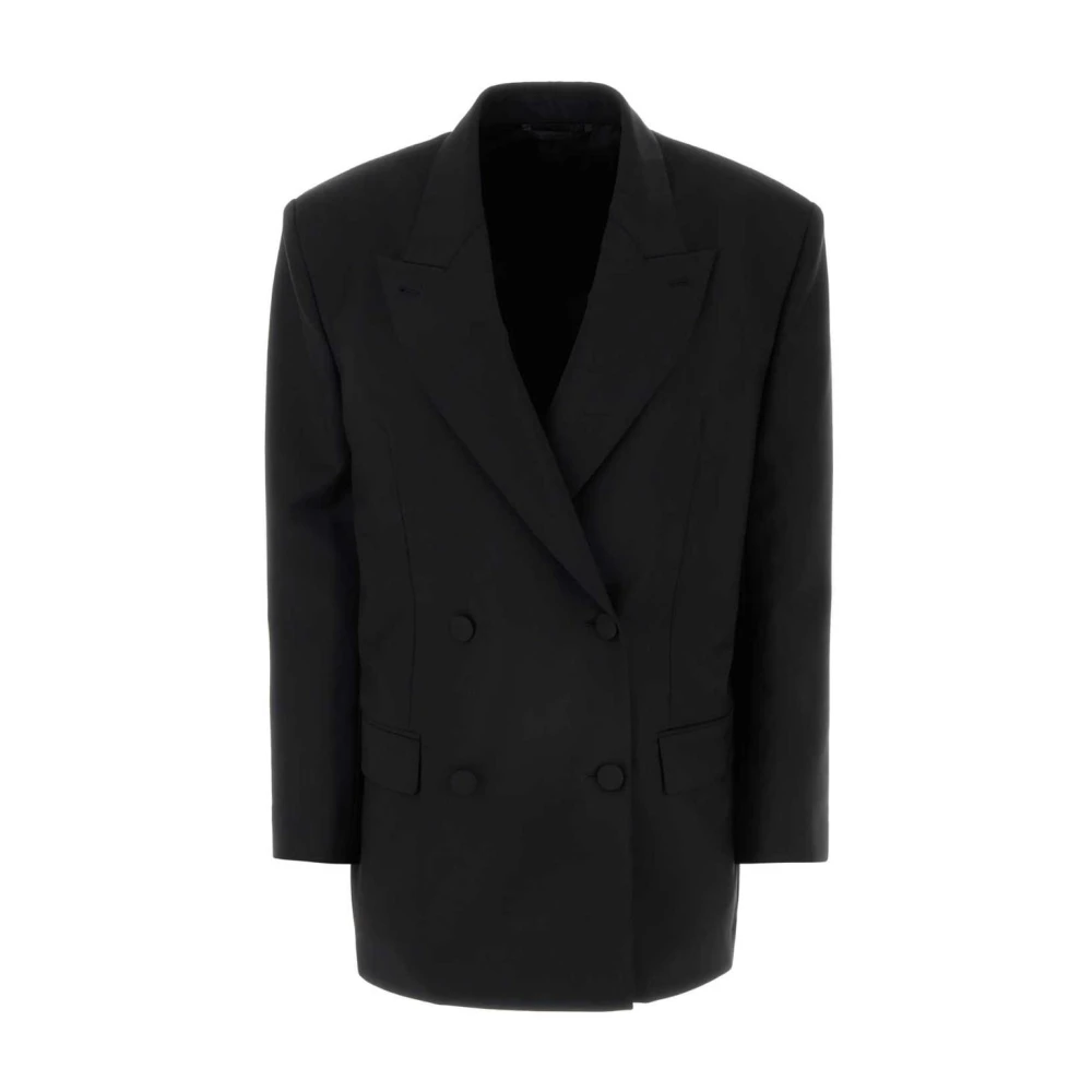 Givenchy Women's Black Blazers, Xs, Double-Breasted Wool Blend Blazer