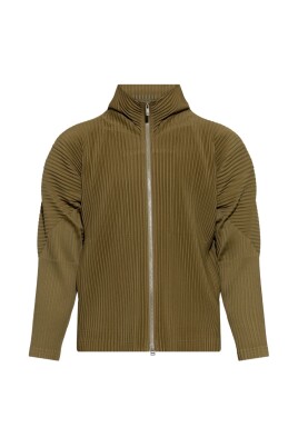 green-pleated-trousers-high-neck-long-sleeves