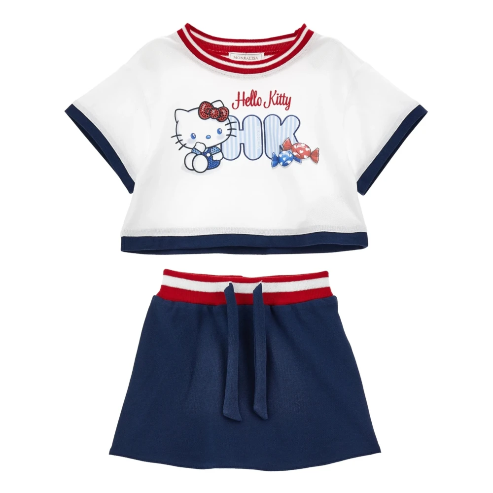 Monnalisa Girls Multicolor Set Top E Gonna - Kids Sets - 10 Y - Kids