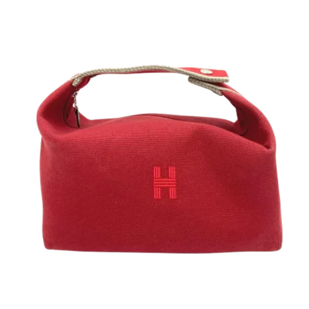 Hermès Vintage Pre-owned Fabric handbags Red Dames