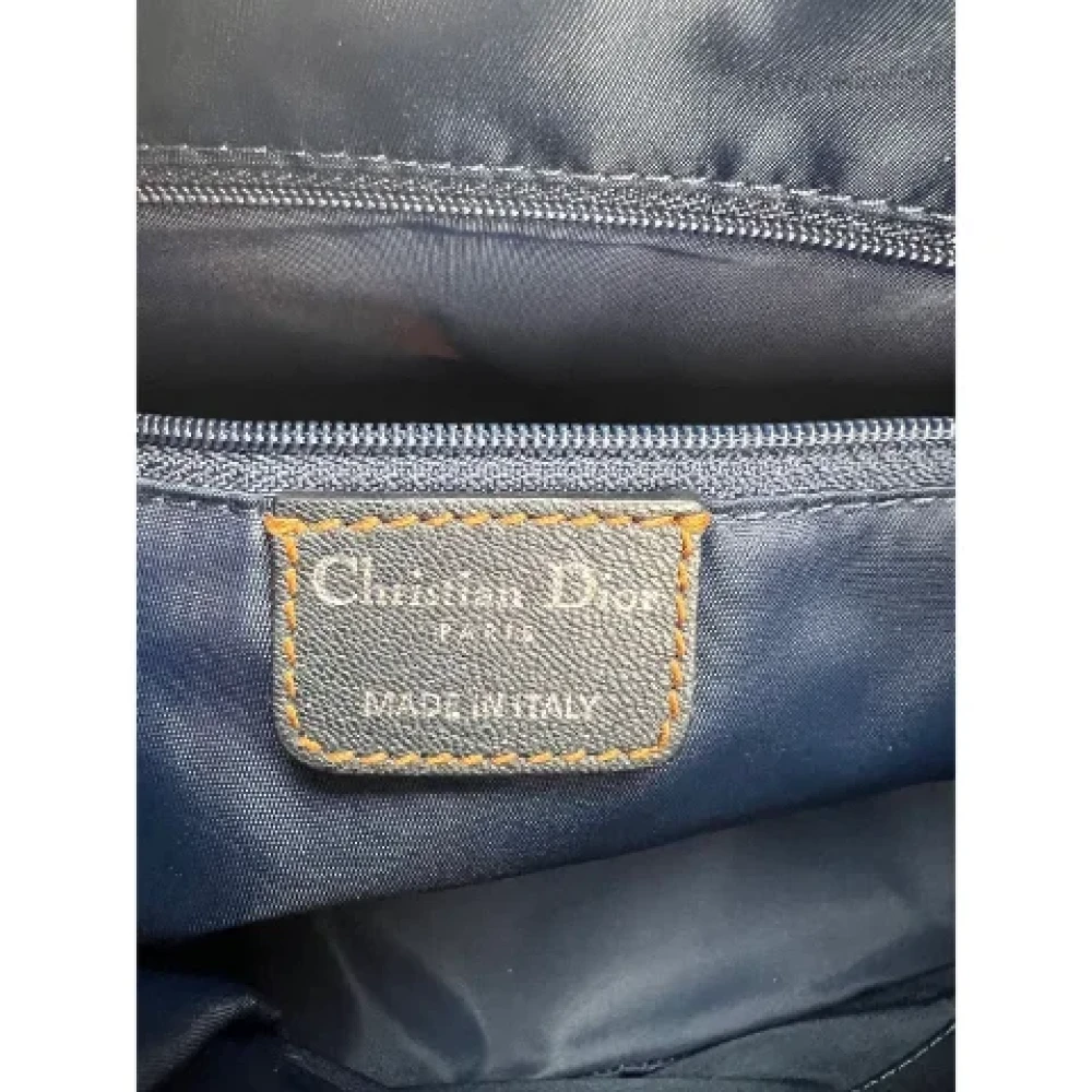 Dior Vintage Pre-owned Canvas handbags Blue Dames