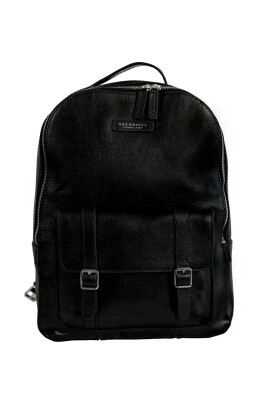 sac-a-dos-en-cuir-noir-avec-rabat-et-crochet