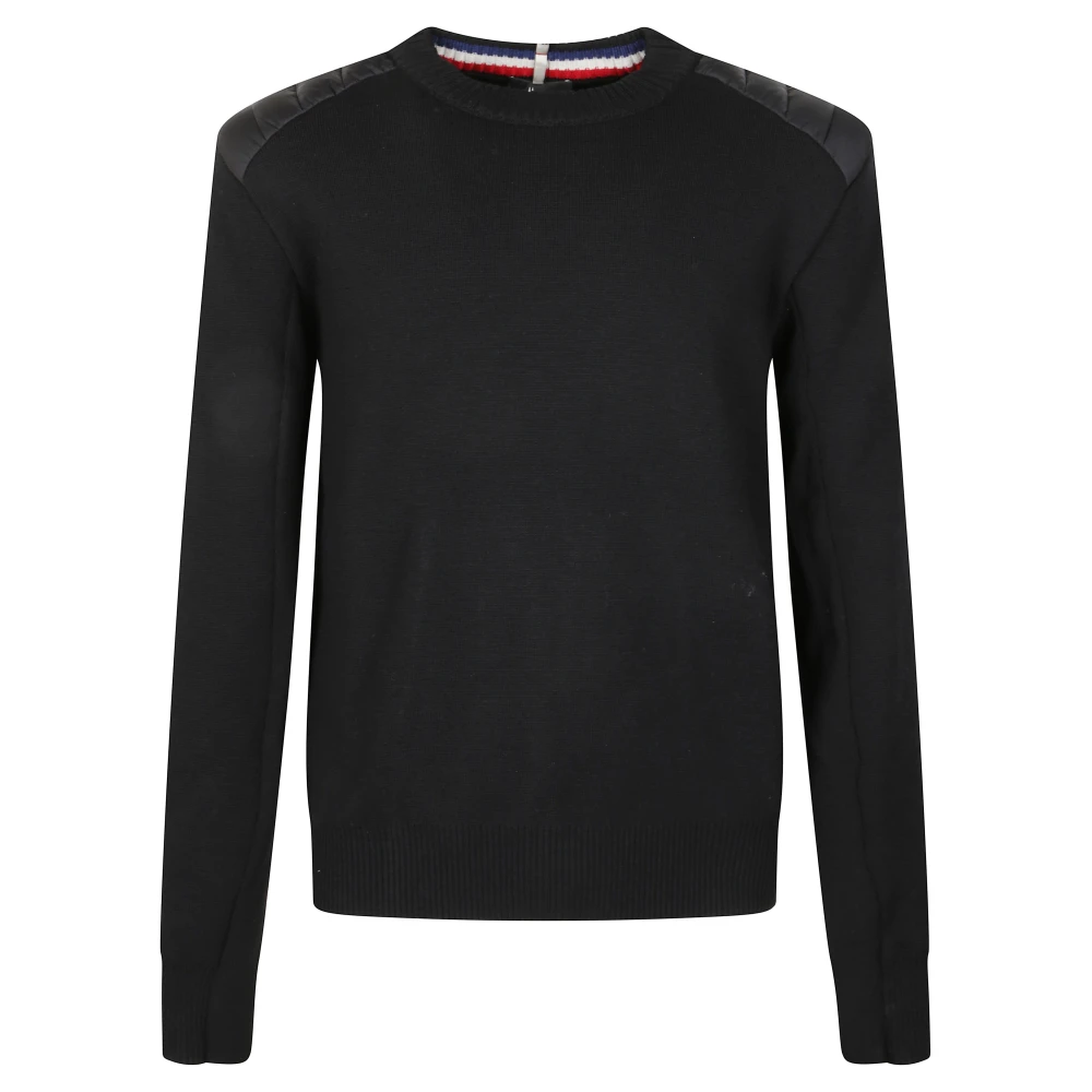 Moncler Black Round-Neck Knitwear - Male - Round-Neck Knitwear - Xl - Knitwear