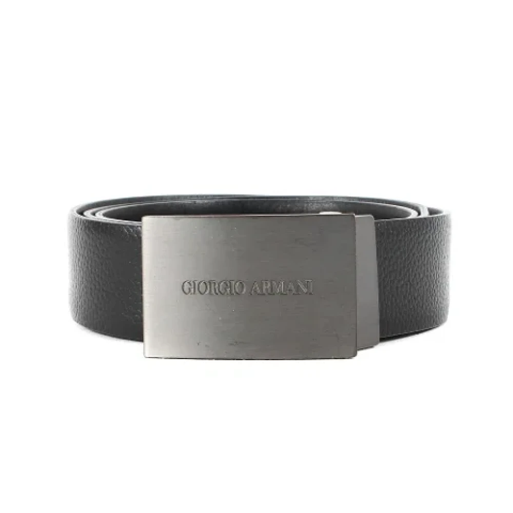 Armani Pre-owned Leather belts Black Dames