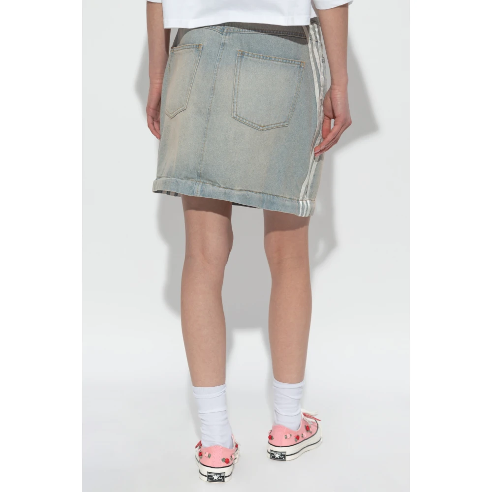 adidas Originals Denim rok Blue Dames