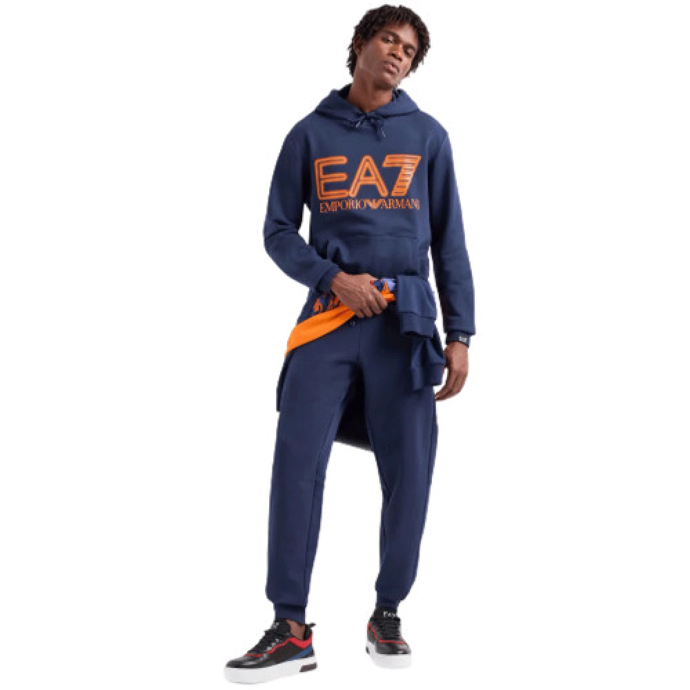 Emporio Armani EA7 Blauwe 3Dpm64 Pjshz Sweatshirt Blue Heren