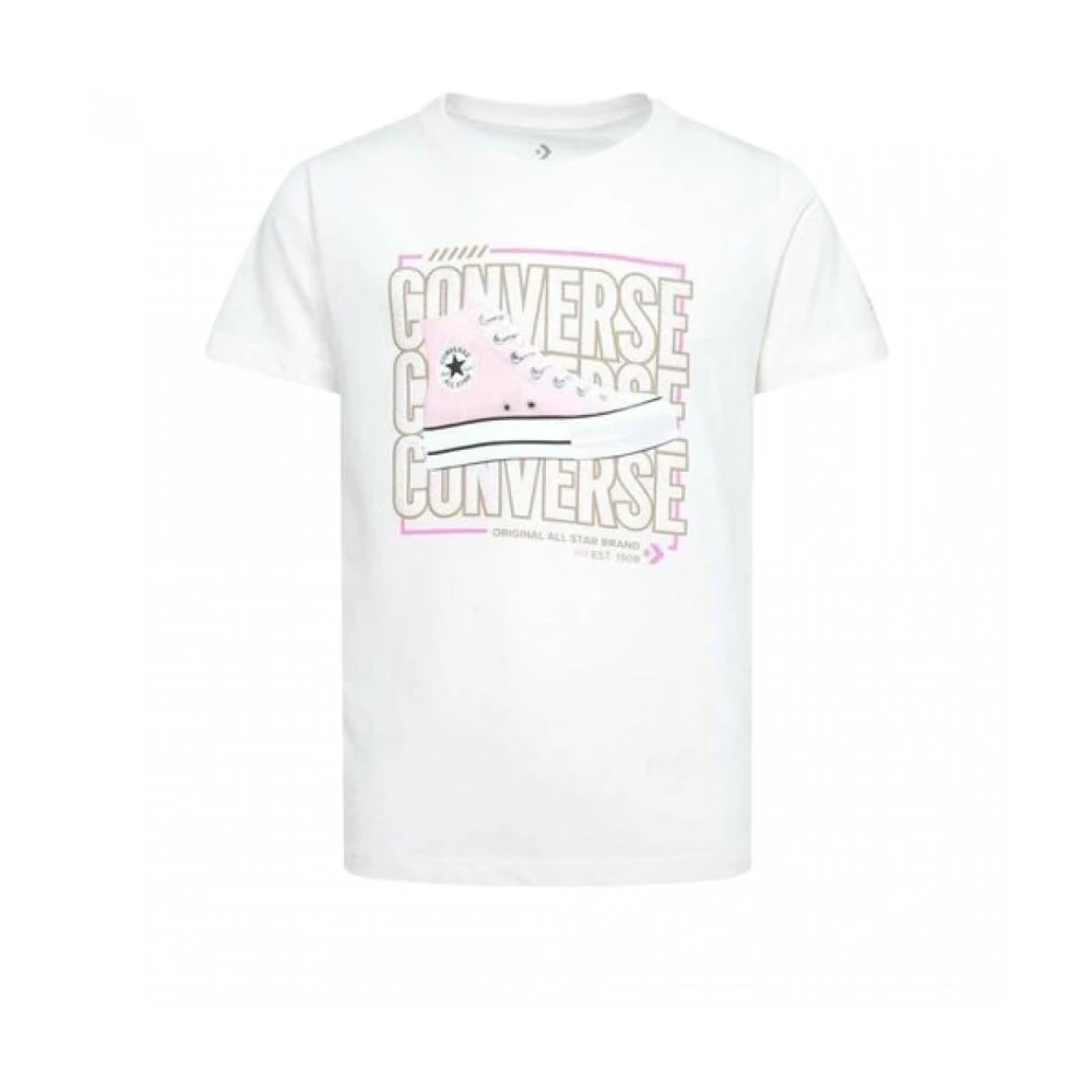 Converse Grafische Logo T-shirt voor meisjes White Dames