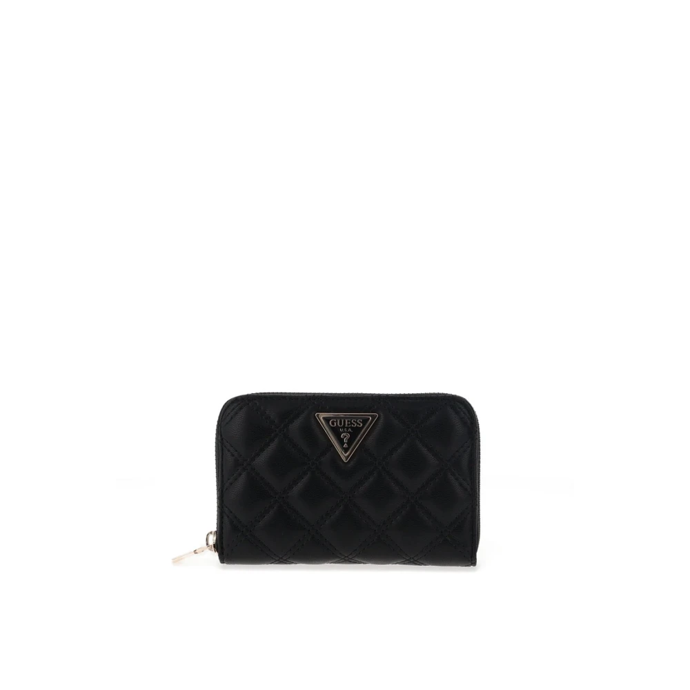 Guess Gewatteerde PU Leren Portemonnee Zwart Black Dames
