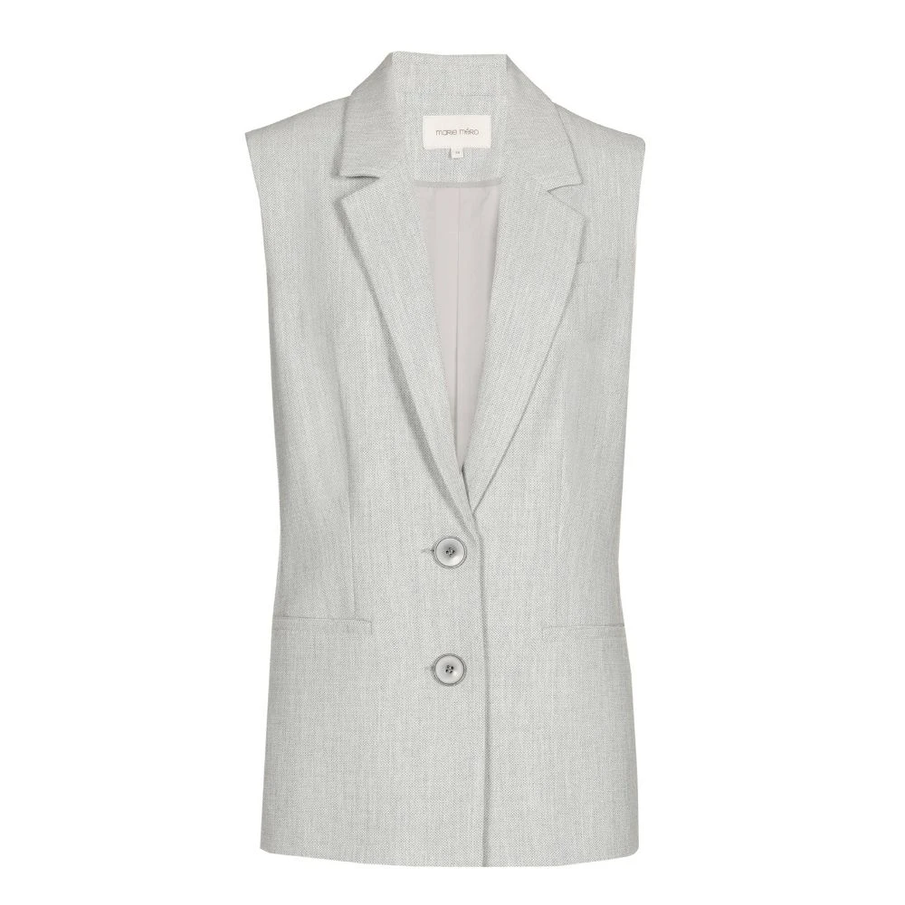 Marie Méro Grijze Mouwloze Blazer Gray Dames