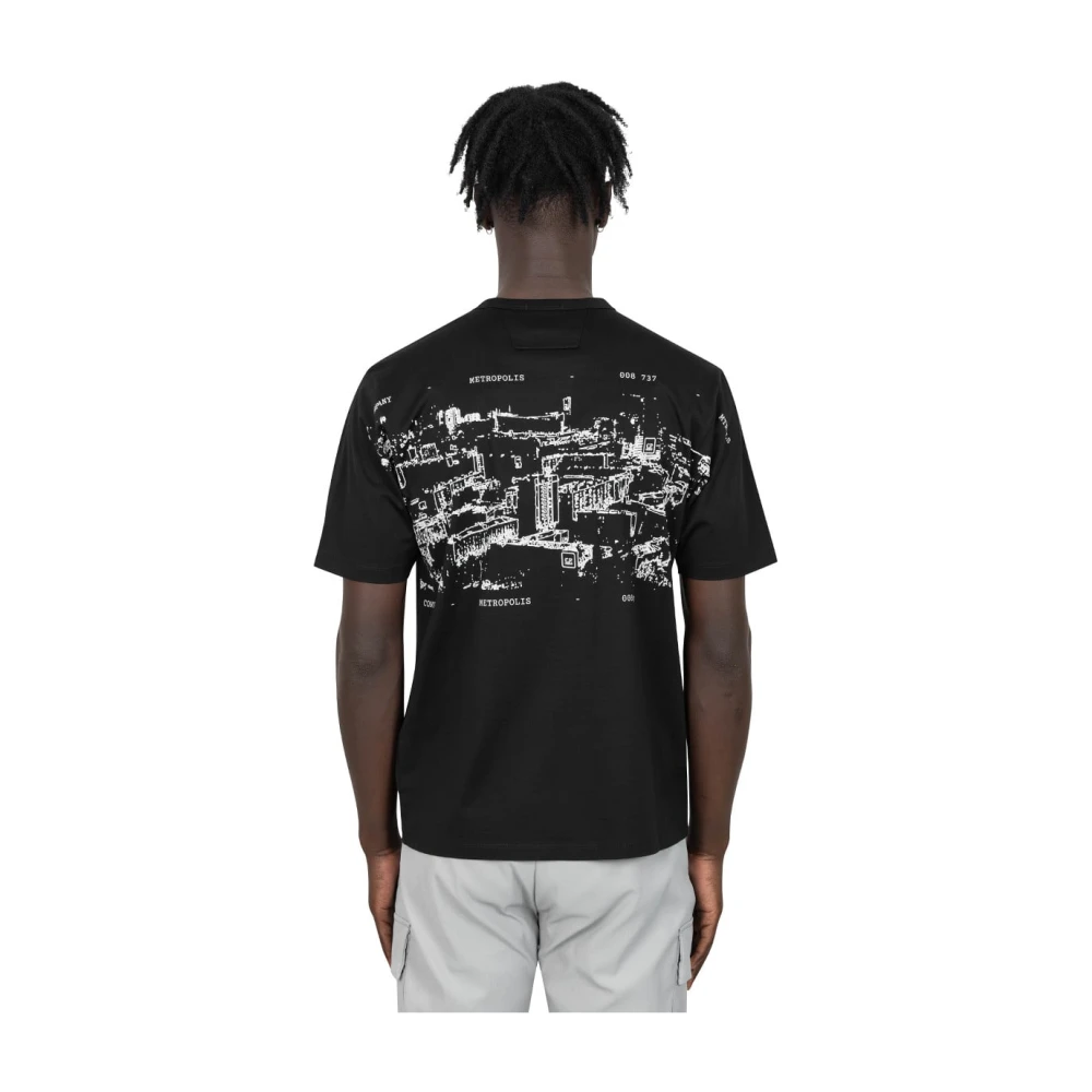 C.P. Company Zwart Katoenen T-shirt Regular Fit Black Heren