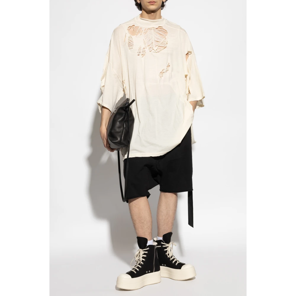 Rick Owens Oversized T-shirt Beige Heren