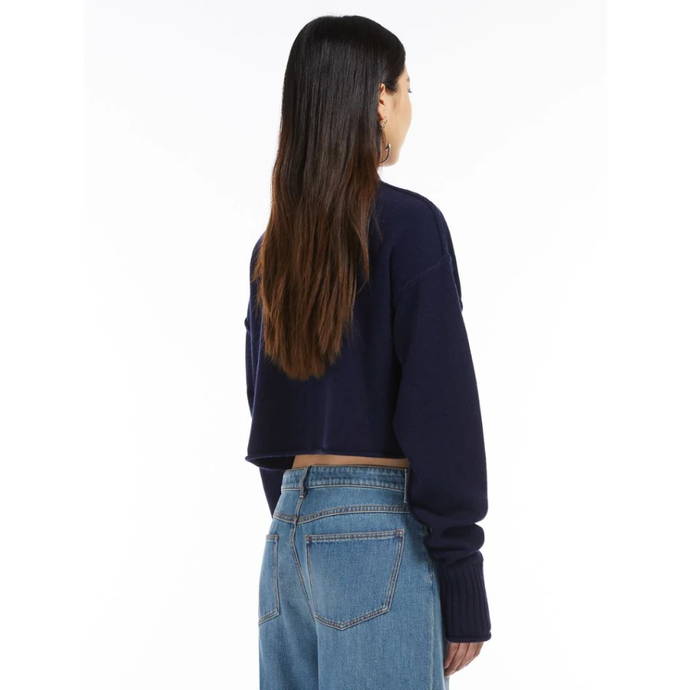 SPORTMAX Maiorca Pullover Sweater Blue Dames