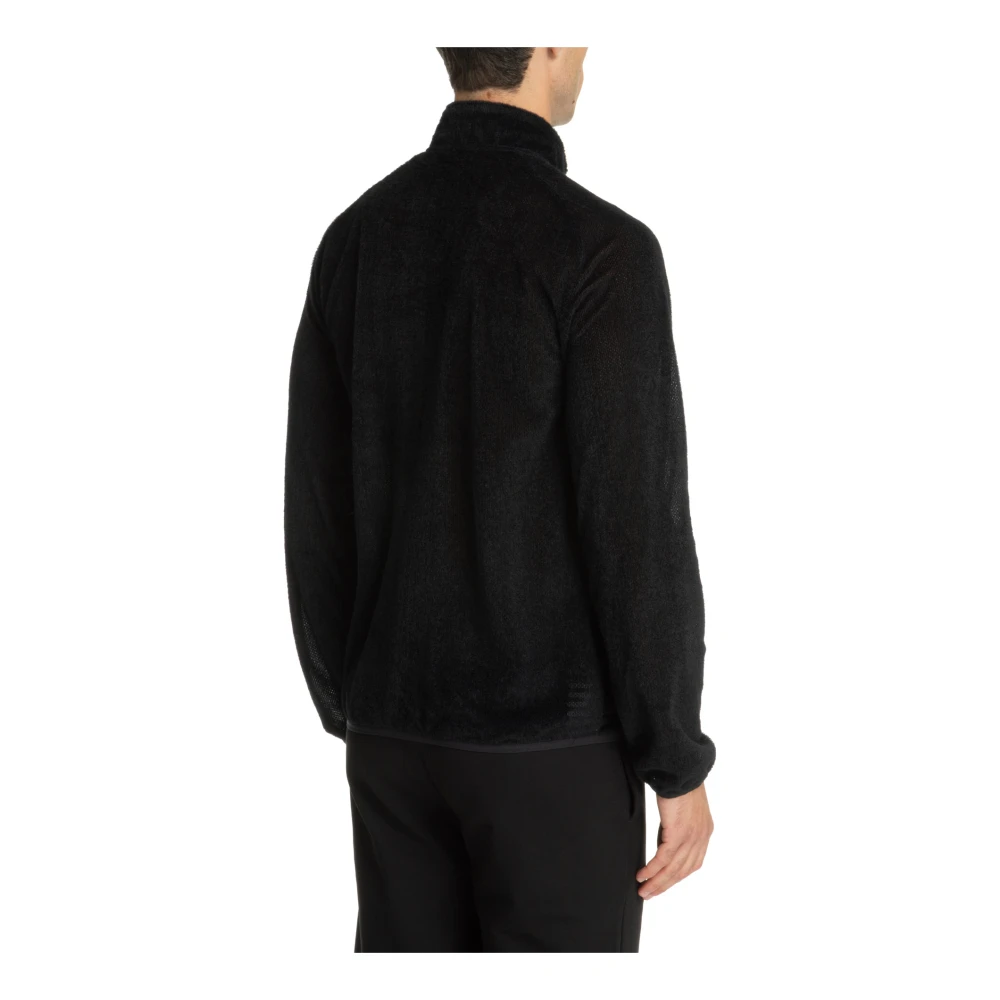Emporio Armani EA7 Ritssluiting Effen Logo Jas met Zakken Black Heren