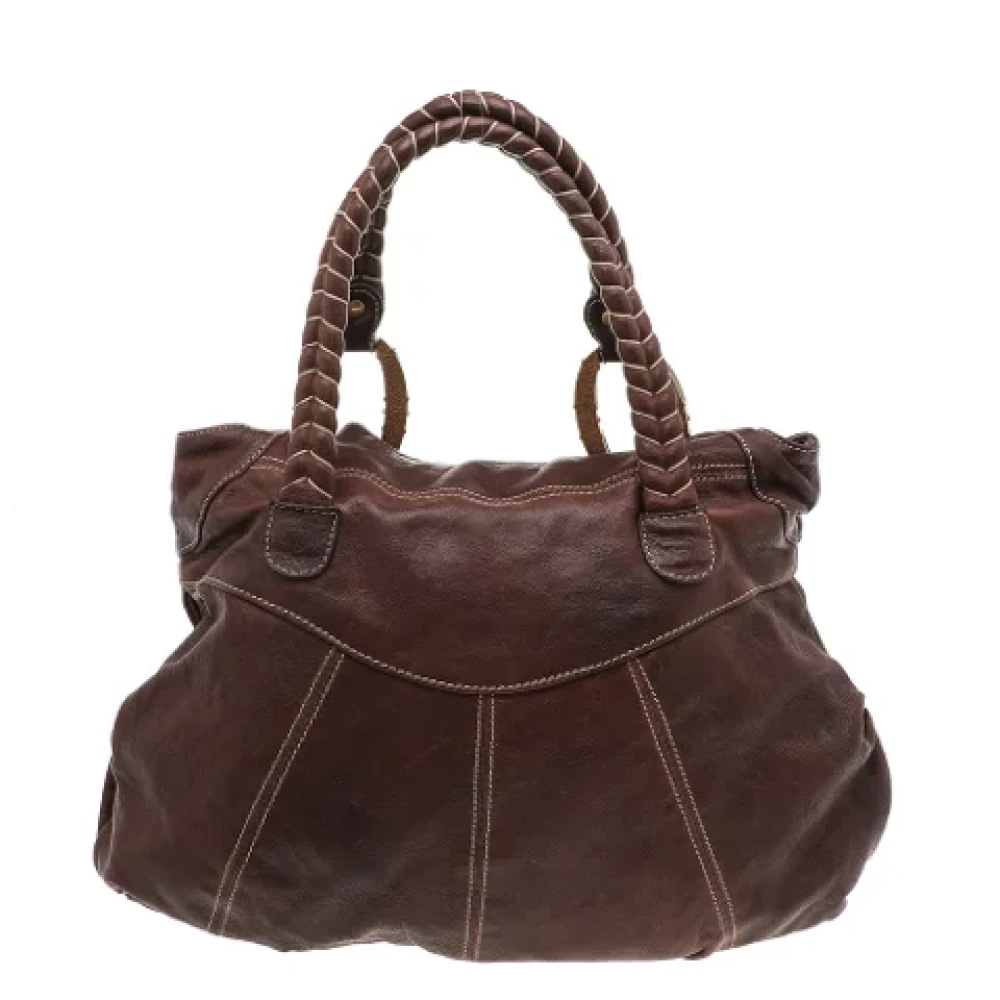 Valentino Vintage Pre-owned Leather handbags Brown Dames