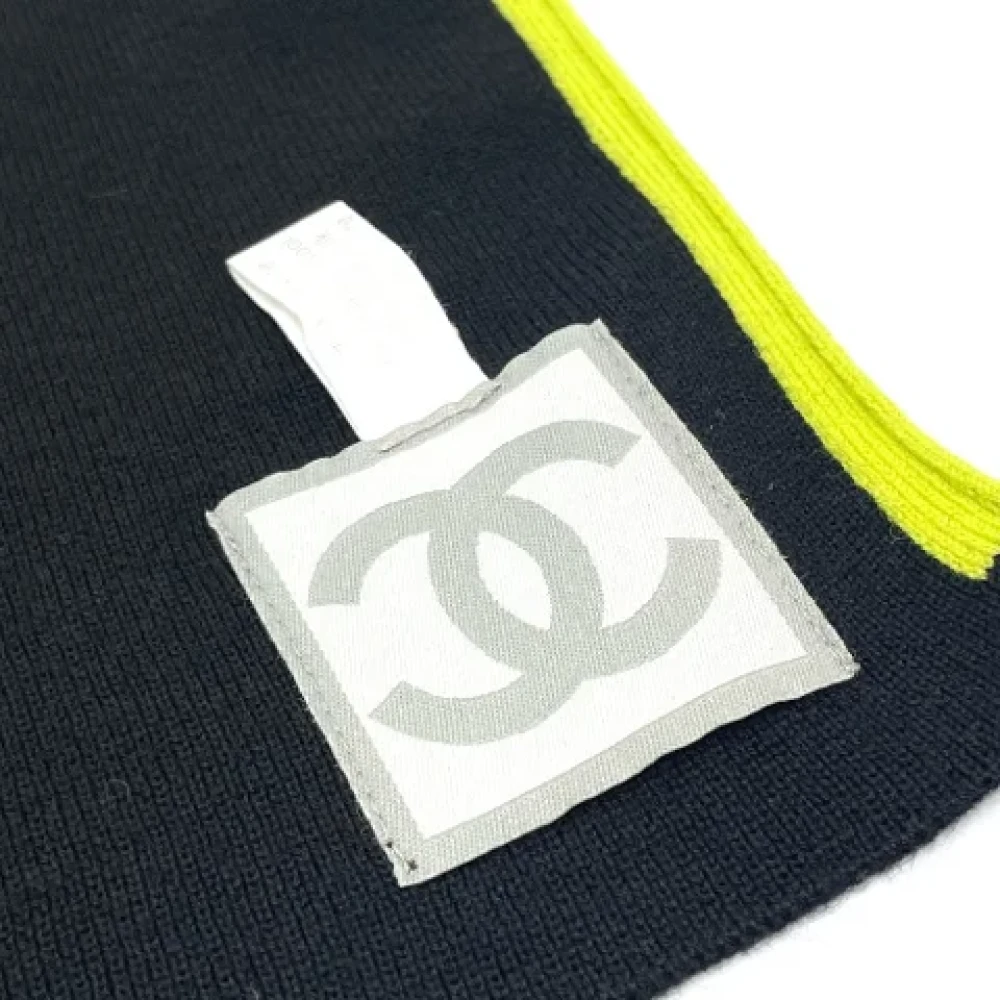 Chanel Vintage Pre-owned Cashmere scarves Black Dames
