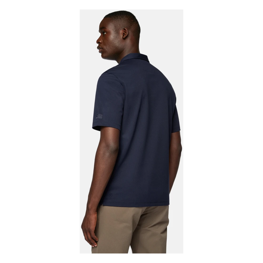 Boggi Milano High-Performance Piqué Polo Shirt Beige Heren