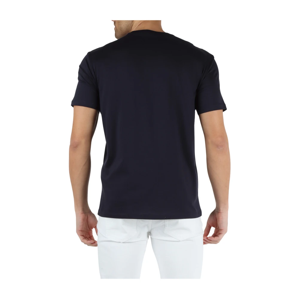 Armani Exchange Regular Fit Pima Katoenen T-Shirt Blue Heren