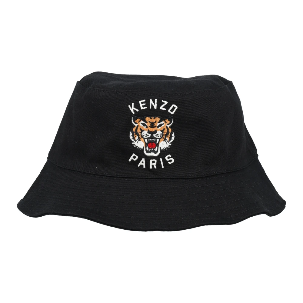 Kenzo Zwarte Varsity Bucket Hat Accessoires Black Heren