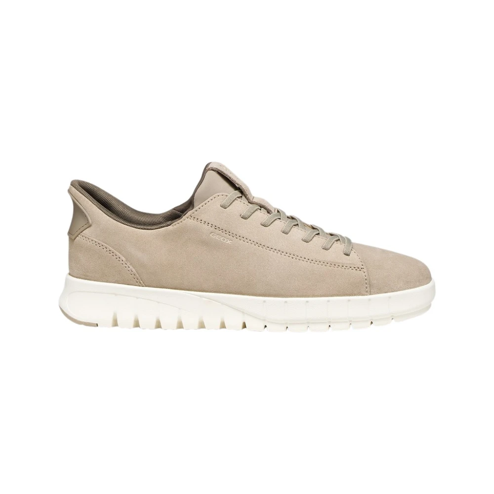Geox Mannelijk Beige Schoenen Heren, 44 Eu, Leer, Sneakers